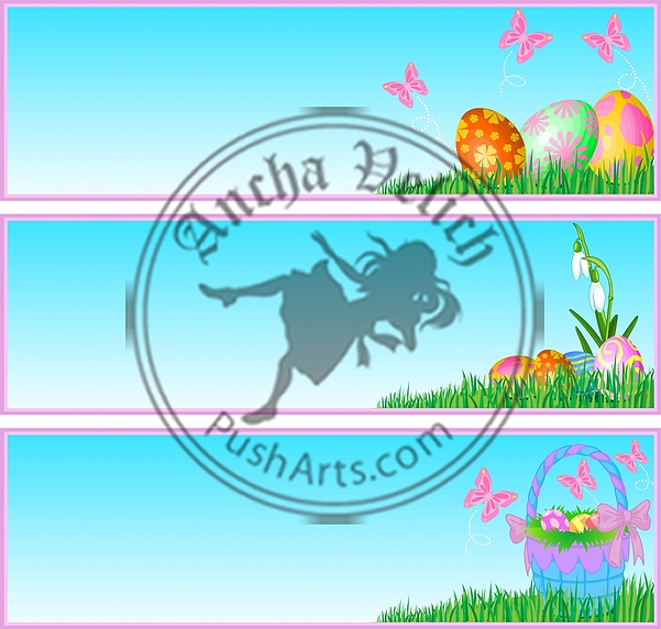 Easter eggs banners