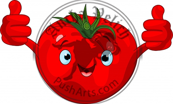 Tomato Character  giving thumbs up