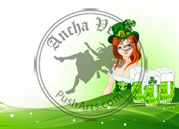 St. Patrickâs Day girl background St. Patrickâs Day girl background