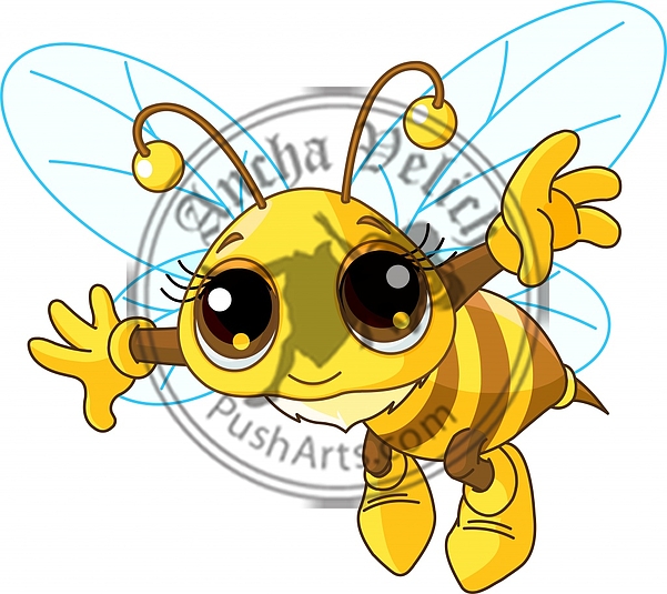 Cute Bee flying