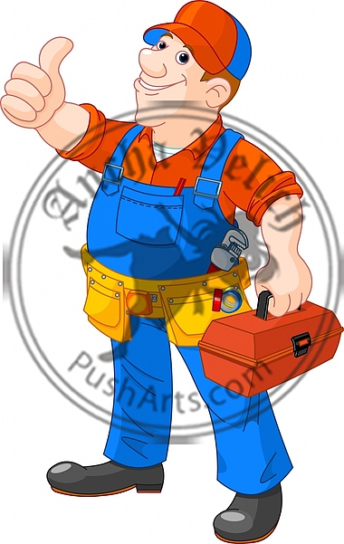 Cartoon serviceman
