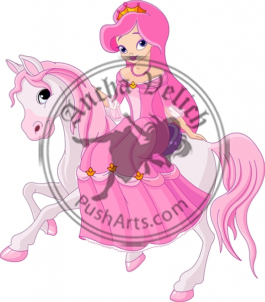 Princess riding horse