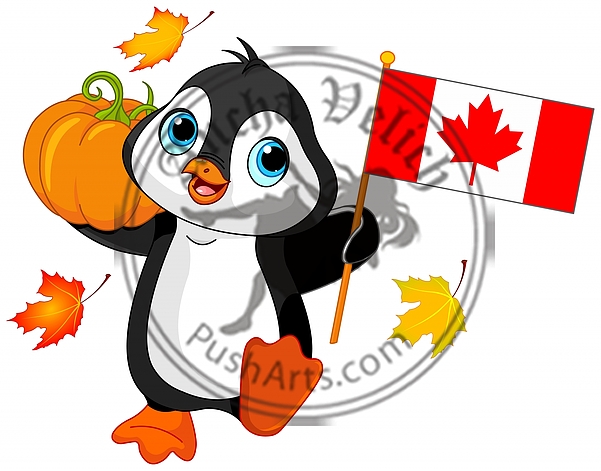 Canadian Thanksgiving Day Penguin