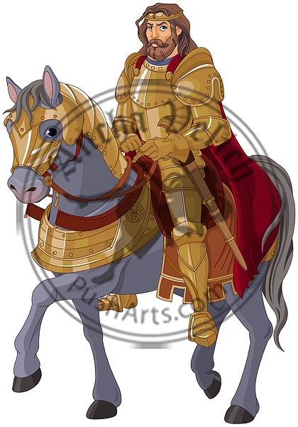 Medieval King Horseback