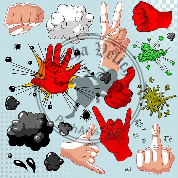 Comic hands collection