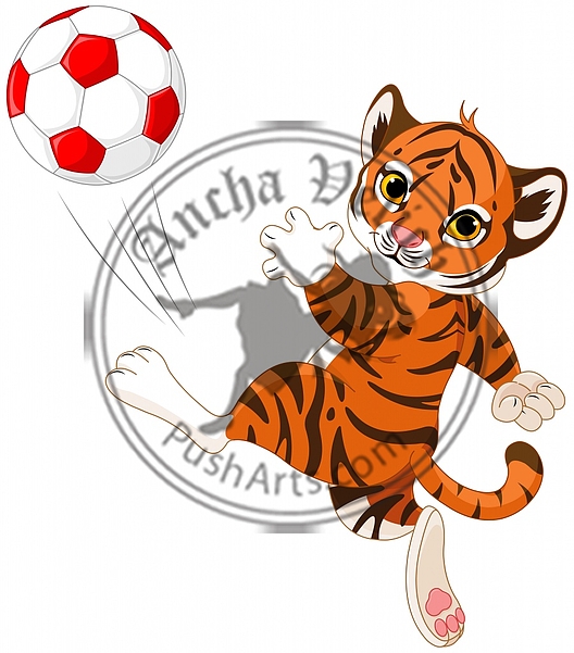 Little Tiger hits the ball Little Tiger hits the ball