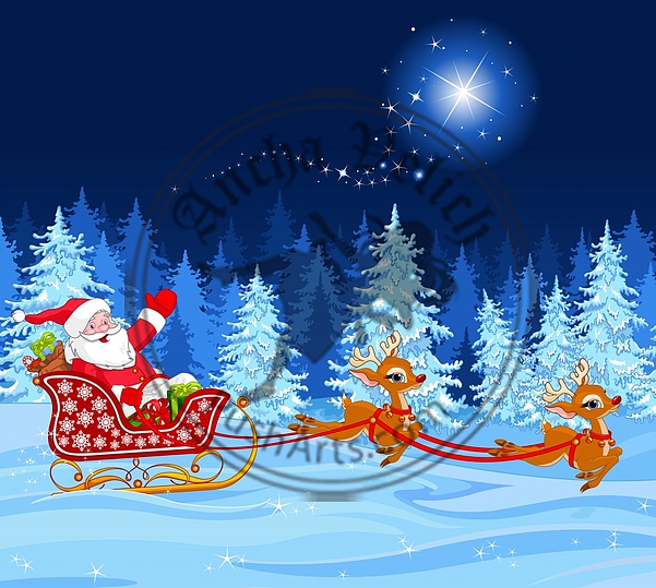 Santa Claus in Sled