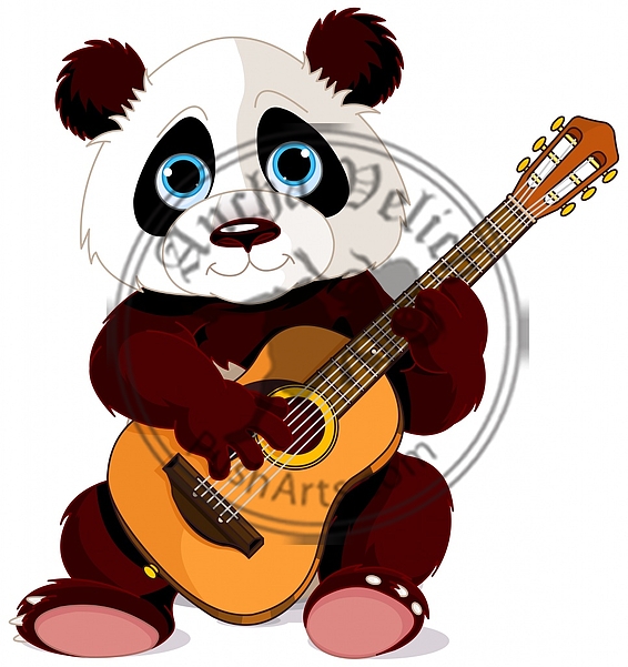 Panda guitarist