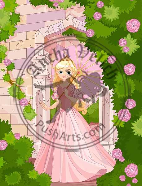 Beautiful Princess at Summer Day