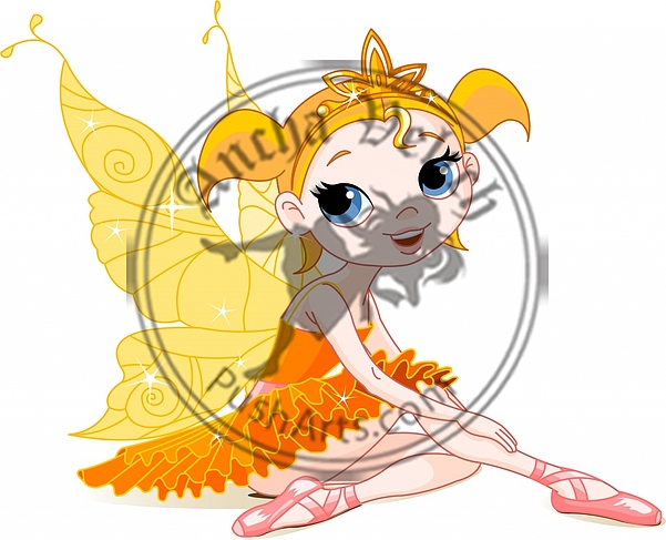 Little  orange fairy ballerina