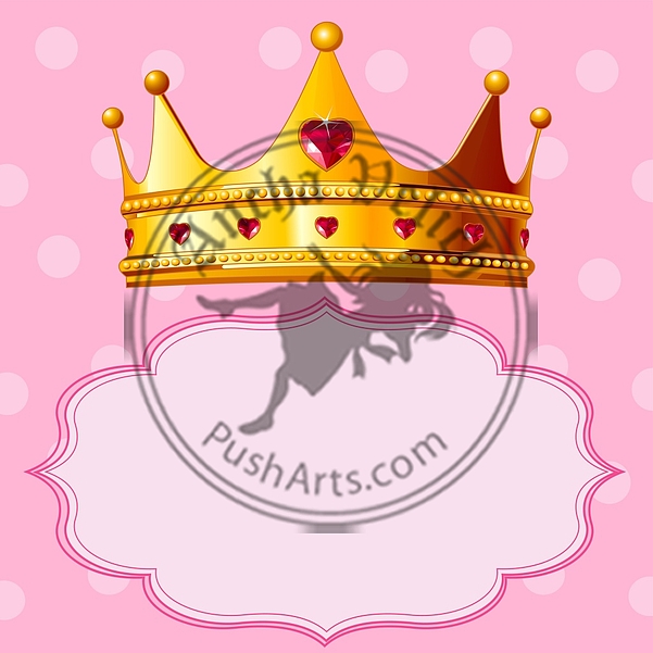 Princess Crown on pink background