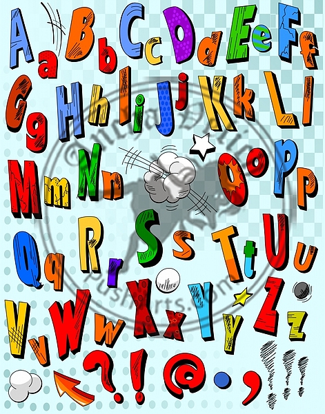 Comic book alphabet