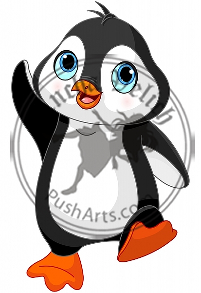 Cartoon baby penguin