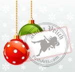 Blank  label with Christmas decoration
