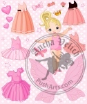 Baby Girl with different ballet and princess dresses