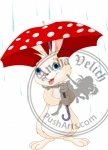 Bunny under umbrella
