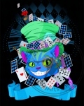 Cheshire Cat in Top Hat design
