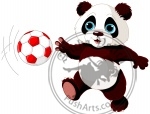 Panda hits the ball