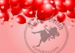 Falling Red Valentine Balloons