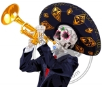 Day of the Dead Trumpet Player