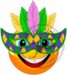Mardi Gras smiley emoticon