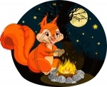 Squirrel campfire