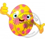 Easter Egg Character giving thumbs up