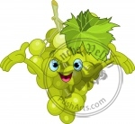 Cheerful Cartoon Grape character