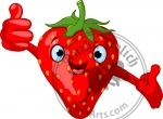 Cheerful Cartoon Strawberry character