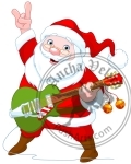 Santa Claus Plays Guitar