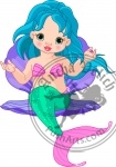 Mermaid baby in the shell