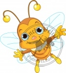 Cute Bee flying