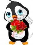Cute Valentine day penguin
