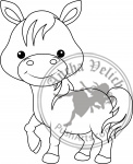 Farm animals. Horse. Coloring page