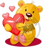 Valentine day bear