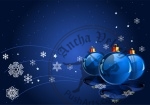 Abstract Blue Christmas Background