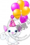 Cute cat and balloons