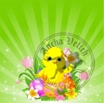 Beautiful Easter chick background