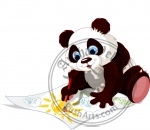 Cute panda drawing picture