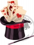Play Card in Top Hat Magic Trick