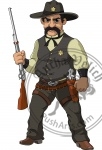 Wild west.  Cartoon sheriff