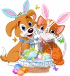 Easter Cat and Dog