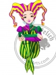 Mardi Gras harlequin lady