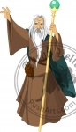 Wizard with staff