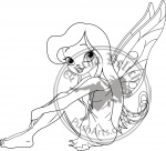 Young fairy coloring page