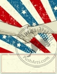Patriotic design with handshake