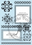 Collection of ornamental rule lines, frames and design elements.
