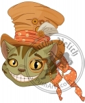 Steampunk Cheshire cat in Top Hat