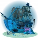 Old ship background