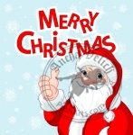 Thumbs Up Santa Claus greeting card
